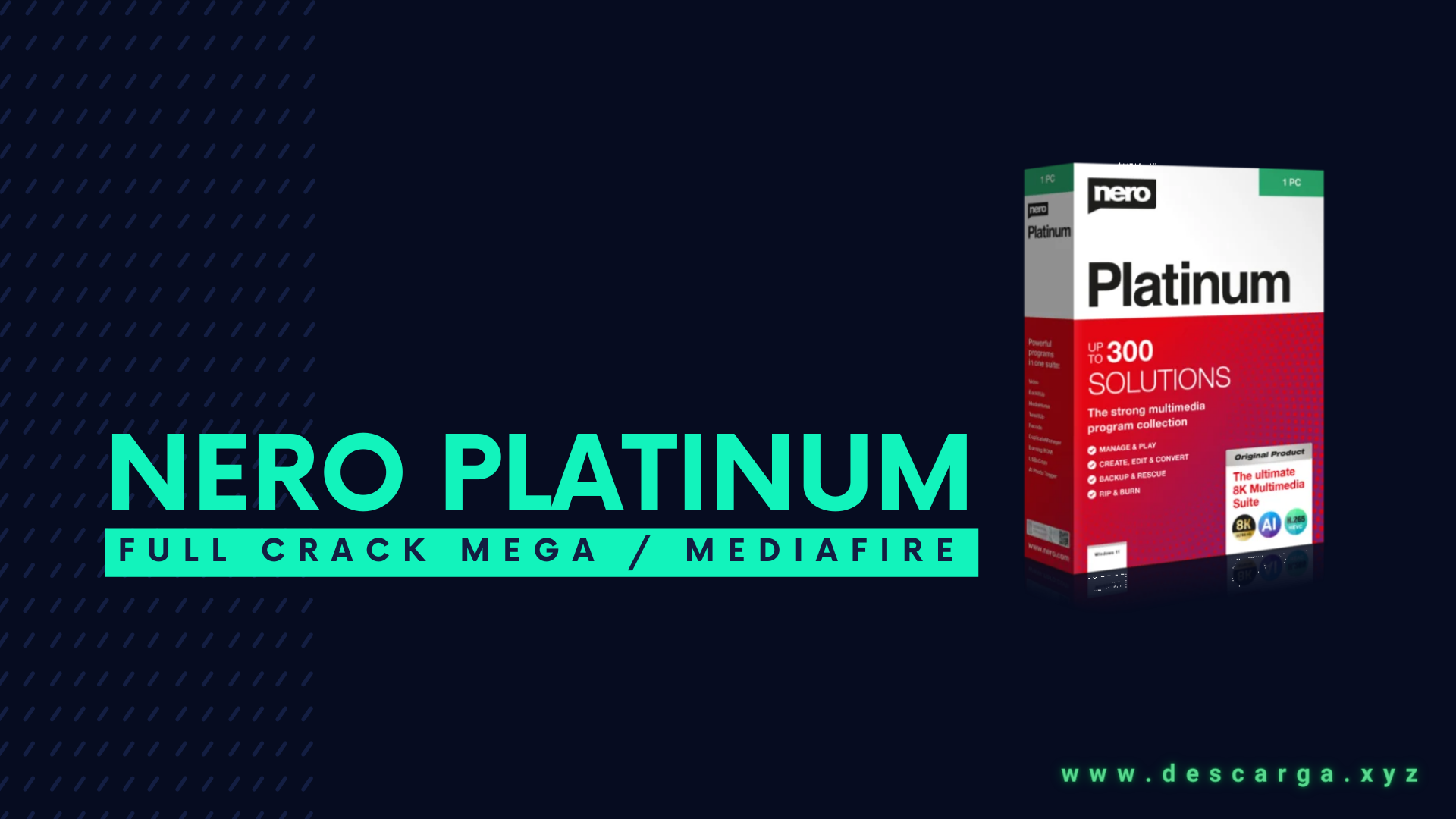 Nero Platinum 2021 Suite Full Español MEGA, Crack v23.0.1010 - Administra, crea, convierte, reproduce y graba tus películas, música y fotos Nero Platinum Full Crack Descargar Gratis por Mega (2)